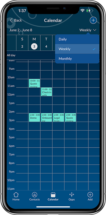 Agenda- en taakbeheer met Act! Premium Cloud Mobile